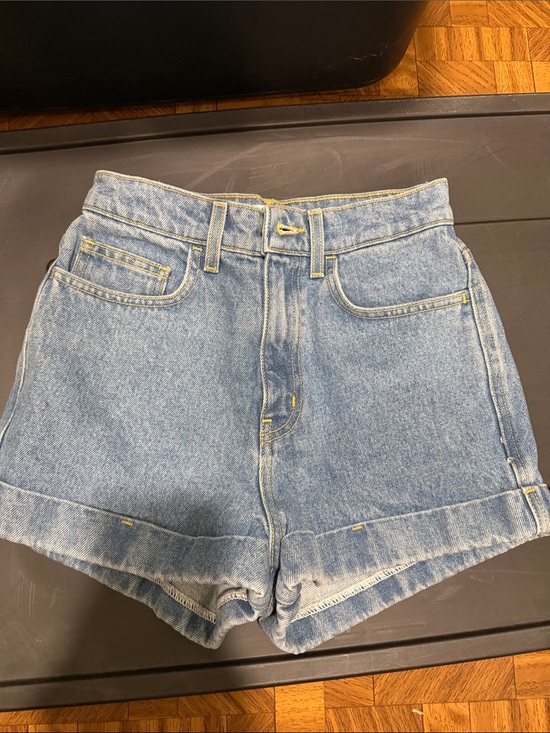 American Apparel Pants - American Apparel Light Wash High-Rise Denim Shorts